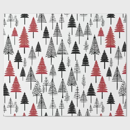 Einfaches Weihnachtsbaum-Wrapping-Papier Geschenkpapier (Flach)
