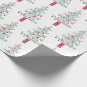 Einfaches Weihnachtsbaummuster Geschenkpapier (Ecke)