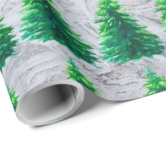 Einfaches Weihnachtsbaumpapier für Konifer Geschenkpapier (Rolleneckpunkt)