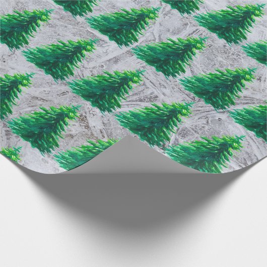 Einfaches Weihnachtsbaumpapier für Konifer Geschenkpapier (Ecke)