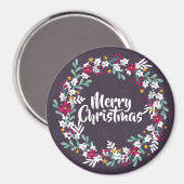 Einfaches Weihnachtsfest Lila | Magnet (Vorderseite/Rückseite)