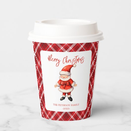 Einfaches Weihnachtsfest Pappbecher (Rückseite)