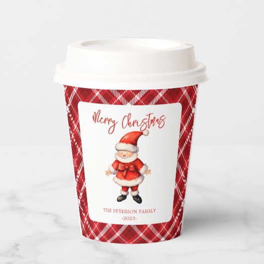 Einfaches Weihnachtsfest Pappbecher (Vorderseite)