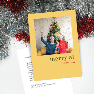 Einfaches Weihnachtsfoto Frohe Af Feiertagskarte