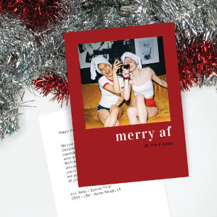 Einfaches Weihnachtsfoto Frohe Af Feiertagskarte