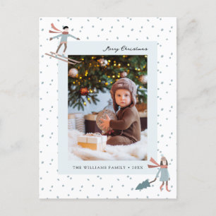 Einfaches Weihnachtsfoto Postkarte