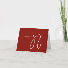 Einfaches Weihnachtsgeschenk - Rotes White Script Feiertagskarte