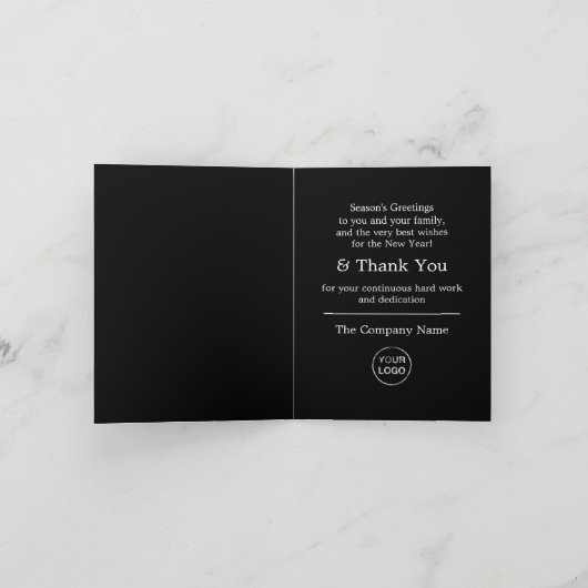 Einfaches Weihnachtsgeschmacksmuster, Saisonarbeit Dankeskarte (Innenseite)