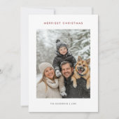 Einfaches Weihnachtskind-Foto Feiertagskarte (Vorderseite)