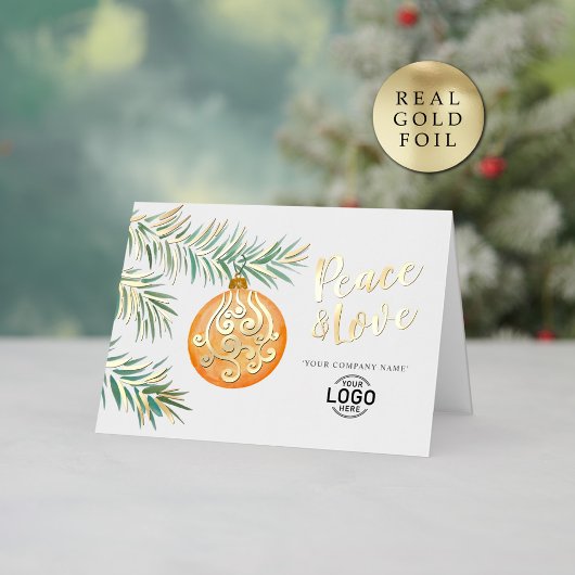 Einfaches Weihnachtslogo Orange Dekor Geschäft