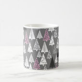 Einfaches Weihnachtsmuster. Abstrakt grau-weiß Kaffeetasse (Mittel)