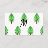 Einfaches Weihnachtsmuster in Aquarellfarben Begleitkarte (Rückseite)