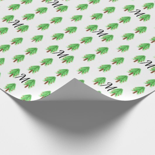 Einfaches Weihnachtsmuster in Aquarellfarben Geschenkpapier (Ecke)