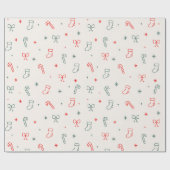 Einfaches Weihnachtspapier Geschenkpapier (Flach)
