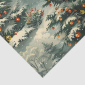 Einfaches Weihnachtsschnee bedeckt Weihnachtsbaum Seidenpapier (Ausschnitt)