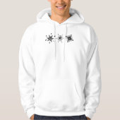 Einfaches Weihnachtsschneeflocken Schwarzes Design Hoodie (Vorderseite)