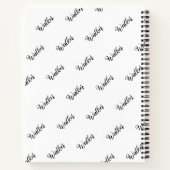 Einfaches Weiß - Anfangsbuchstabe Monogramm Notizblock (Rückseite)