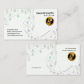 Einfaches Weiß, das musikalische Visitenkarte (Vorne/Hinten)