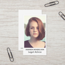 Einfaches Weiß mit Bild Visitenkarte