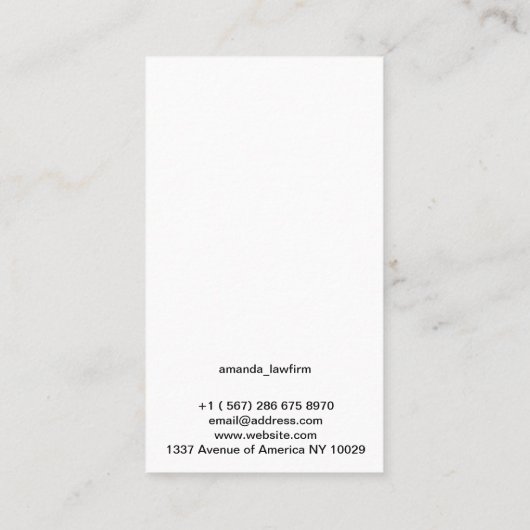 Einfaches Weiß mit Bild Visitenkarte (Rückseite)