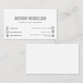 Einfaches Weiß mit Ikonen Visitenkarte (Vorne/Hinten)