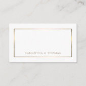 Einfaches Weiß und Gold, Windeln Raffelschein Begleitkarte (Rückseite)