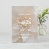 Einfaches weißes Blumengarten Hochzeitssemble Part Einladung (Stehend Vorderseite)