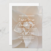 Einfaches weißes Blumengarten Hochzeitssemble Part Einladung (Vorne/Hinten)
