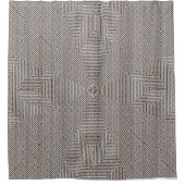 Einfaches, weißes, böhmisches Design Duschvorhang (Vorderseite)