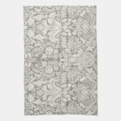 Einfaches weißes Damask-Muster Handtuch (Vertikal)