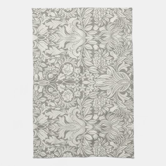 Einfaches weißes Damask-Muster Handtuch (Vertikal)