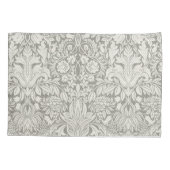 Einfaches weißes Damask-Muster Kissenbezug (Rückseite)