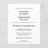 Einfaches weißes Foto für Hochzeitsfeiern (Rückseite)