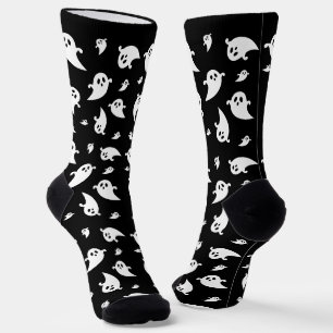 Einfaches Weißes Geister-Muster Süßes Halloween Socken