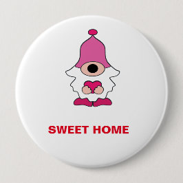 EINFACHES WEISSES GENOMMEN SWEET ZUHAUSE MAGNET BUTTON
