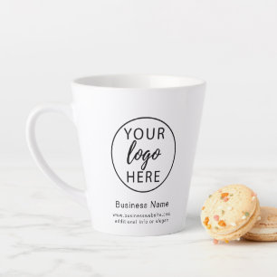 Einfaches weißes Geschäftslogo Milchtasse