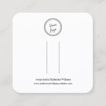 Einfaches weißes Haarschnitt-Display |Logo hinzufü