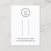 Einfaches weißes Haarschnitt-Display |Logo hinzufü Visitenkarte (Vorderseite)