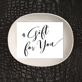 Einfaches weißes handgeschriebenes Skriptgeschenk