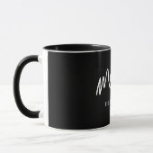 Einfaches Weißes Herz  Skript  Moderne Mutter Etab Tasse (Links)