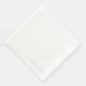 Einfaches weißes Meeresufer - Abendessen mit Namen Serviette (Ecke)