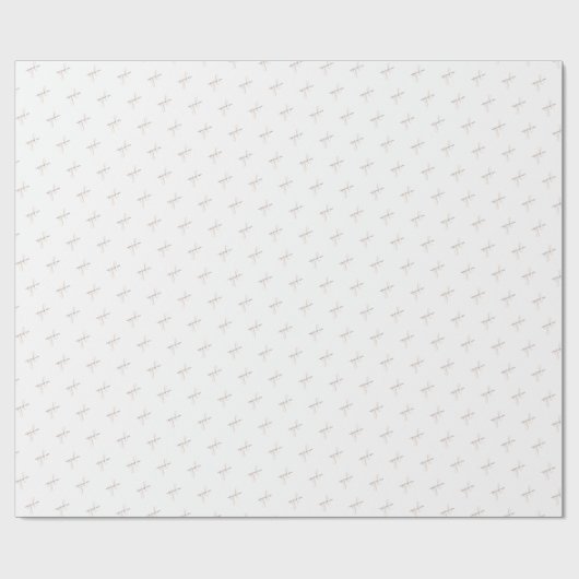 Einfaches weißes Minimal-Tilat-Muster-Logo Geschenkpapier (Flach)