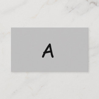 einfaches weißes modernes minimalistisches Monogra Visitenkarte