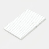 Einfaches weißes Papier mit Linien Post-it Klebezettel (angewinkelt)