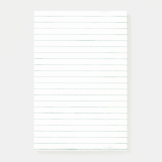 Einfaches weißes Papier mit Linien Post-it Klebezettel (Vorderseite)