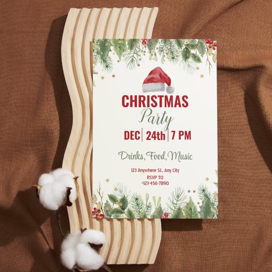 Einfaches Weißes Party Einladung