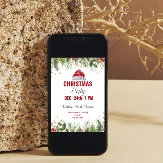 Einfaches Weißes Party Einladung