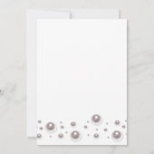 Einfaches Weißes Perl-Brautparty Einladung (Rückseite)