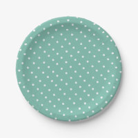 Einfaches, weißes und grünes Polka-Punktmuster