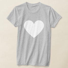 Einfaches Weißherz Moderne Liebe Graue Frauen T -  T-Shirt